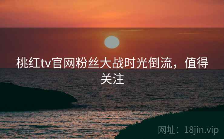 桃红tv官网粉丝大战时光倒流，值得关注