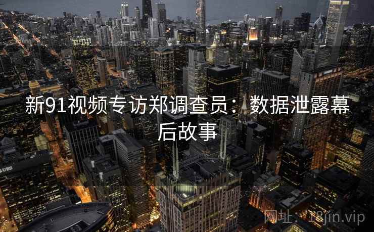 新91视频专访郑调查员:数据泄露幕后故事 新91视频专访郑调查员:数据泄露幕后故事